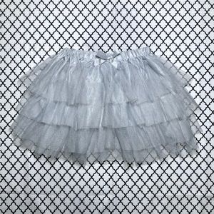 Beautiful Hot Topic Sliver Gray Glitter Tutu Skirt